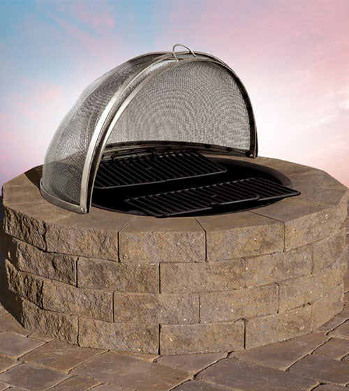 PrePackaged Pyzique Round Barbeque & Fire Pit Kit Fanelli's