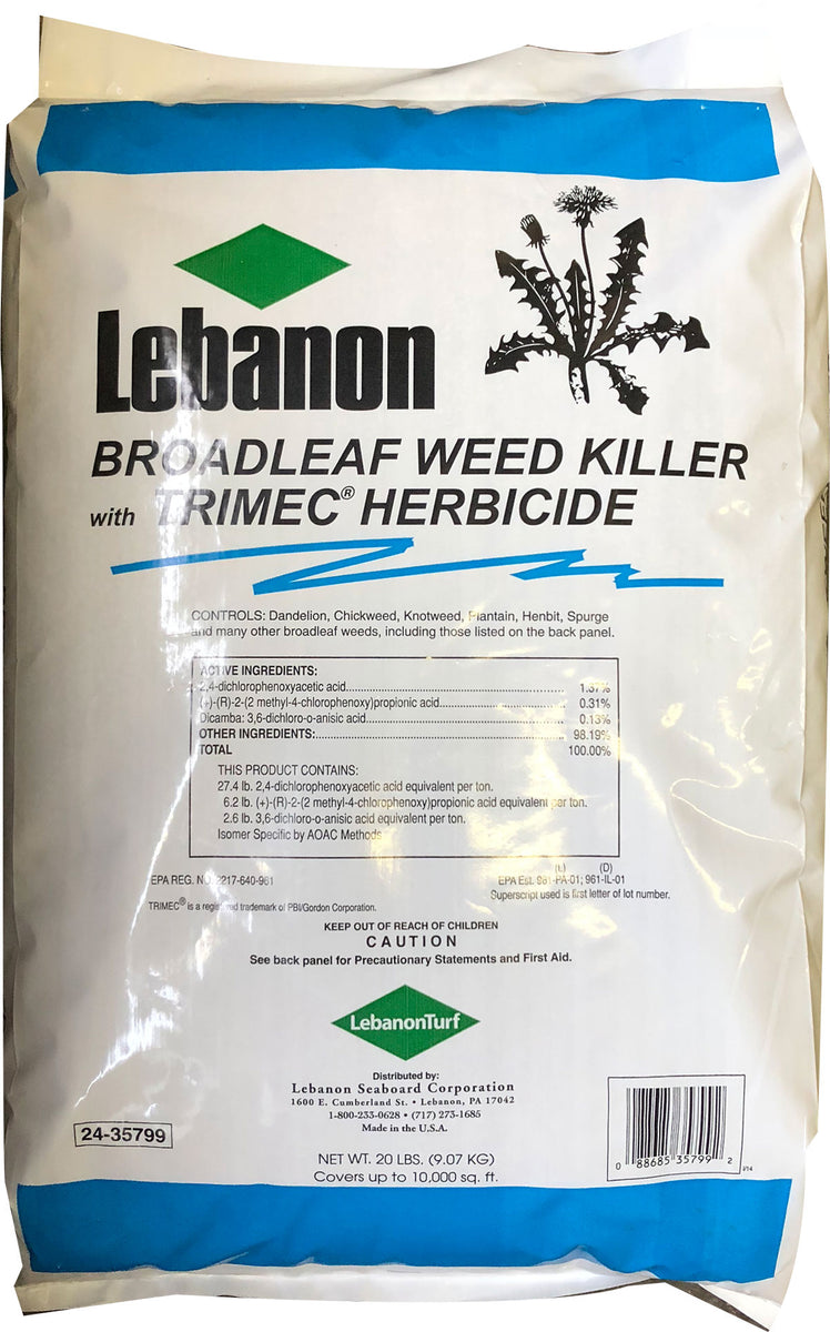 broadleaf herbicide dicamba Lebanon TRIMEC 1.81% Broadleaf Herbicide – Fanelli's Landscape Supply