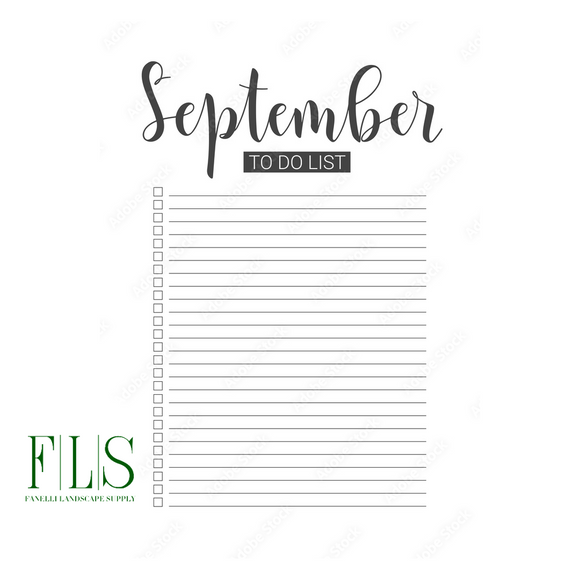 September To Do List