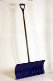 26" x 11" Poly Navy Blue Snow Push Shovel with 58" Length