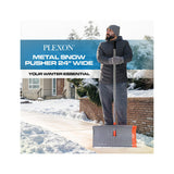Plexon 24" Snow Pusher Shovel with 60" Metal Handle – Heavy-Duty Snow Removal