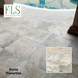 2CM  24" X 24" X 3/4" Roma Travertine Porcelain Paver (#5)