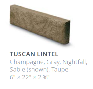 Tuscan Lintels