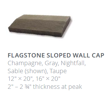 Flagstone Sloped Capstones