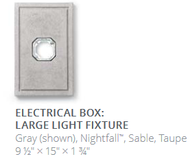 Electrical Box: Large Light Fixture Stones