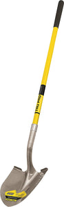 Truper  Tru Pro Round Point Shovel, Fiberglass Handle, 10-Inch Grip, 48-Inch