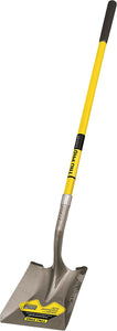 Tru Pro 48-Inch Square Point Shovel, Fiberglass Handle, 10-Inch Grip