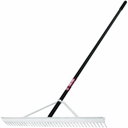 Truper Tru Pro 36-Inch Aluminum Landscape Rake, 66-Inch Aluminum Handl ...