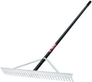 Tru Pro 30-Inch Aluminum Landscape Rake, Aluminum Handle, 66-Inch