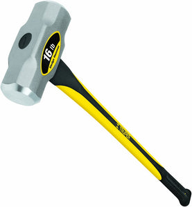 Truper  16-Pound Sledge Hammer, Fiberglass Handle with Rubber Grip, 36-Inch