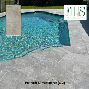 2CM 16" X 32" X 3/4" French Limestone Porcelain Paver  (#2)