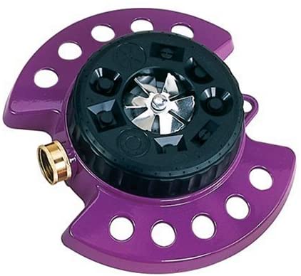 Dramm Metal Base, ColorStorm 9-Pattern Turret Sprinkler with Heavy-Duty Metal