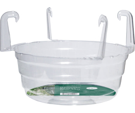 Clear Hanging Basket Drip Pan (10