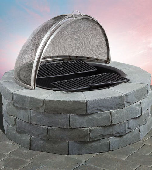 Pre-Packaged Ledgestone Round Barbeque & Fire Pit Kit