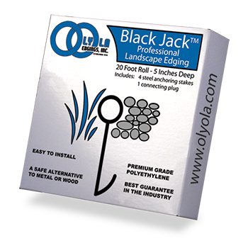 Black JackTM 4.75 inch garden edging - 1 inch round top bead / single v-lip wall anchor